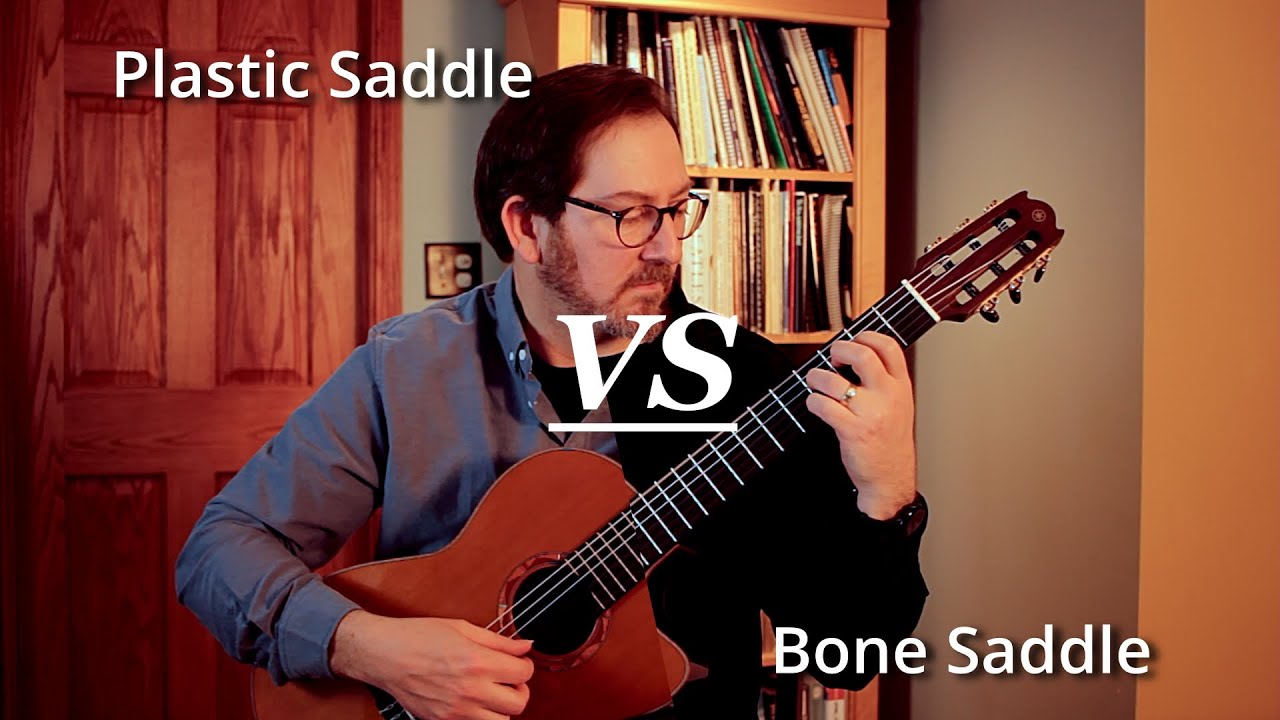 Plastic VS Bone Saddle on Yamaha NCX3C classical guitar