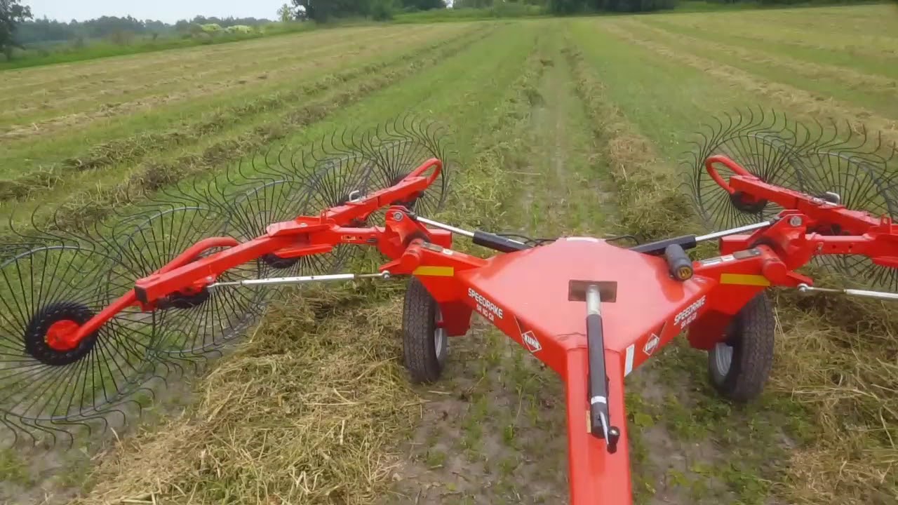raking with the khun speed rake.