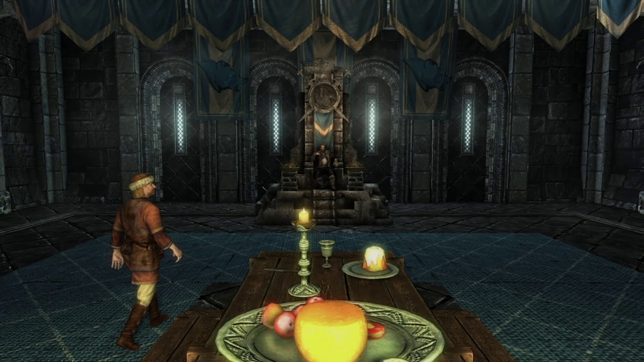 Skyrim - Palace Of The Kings Ambiance (ambient music, white noise, footsteps)