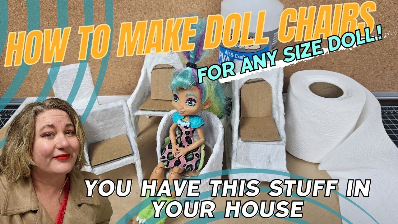 How To Make Chairs For ANY SIZE Doll, Using Stuff From Around Home