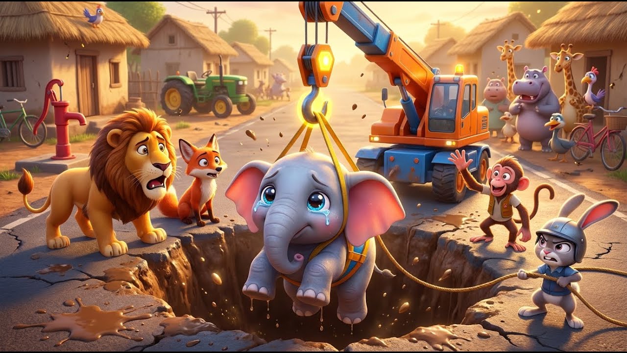🚜🌾🦸 Monkey Helps Everyone in the Village | Funny Cartoon Story for Kids