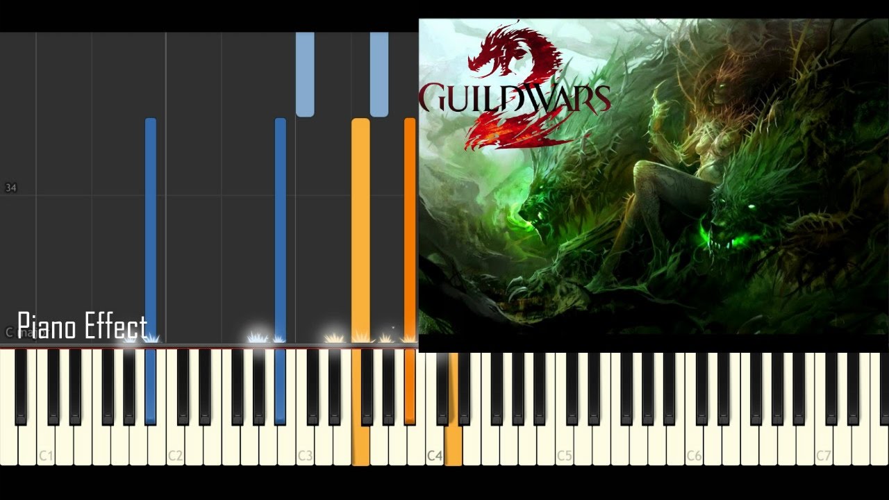 Guild Wars 2 - Fear Not This Night (Piano Tutorial Synthesia)
