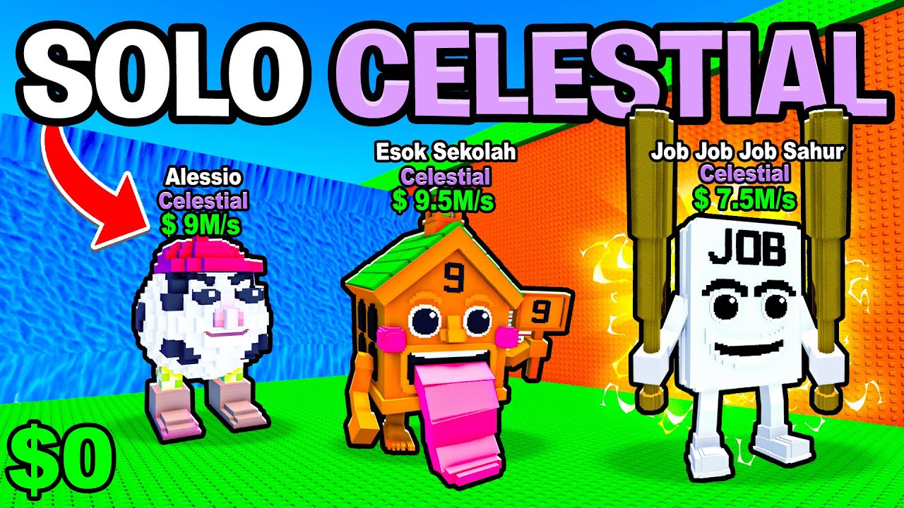 DE NOOB a PRO SOLO con BRAINROTS CELESTIALES!