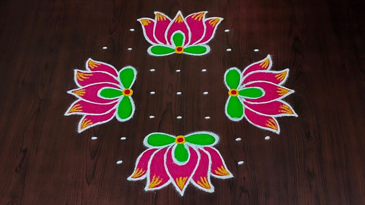 7&times;3dots beautiful sankranti special rangoli 🌹🌷|easy sankranti rangoli|Pongal kolams#Rang Kaa Rangoli