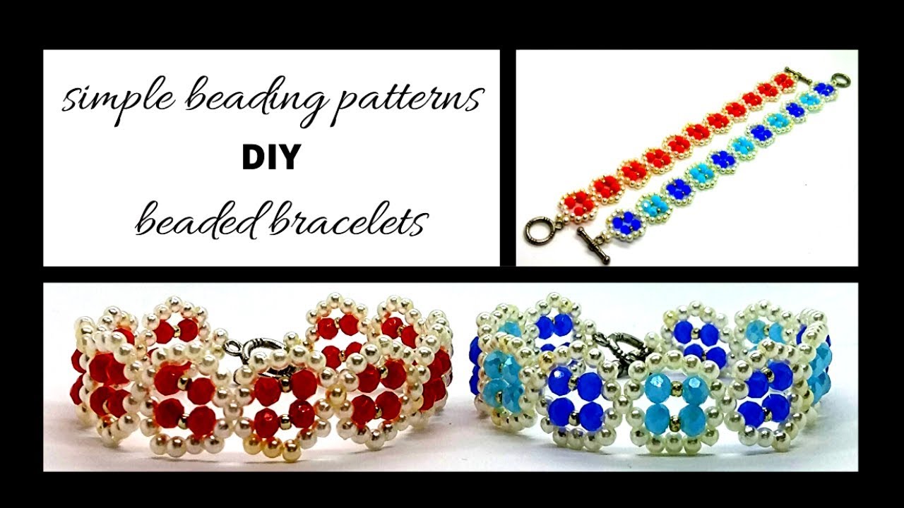 Easy beading pattern for DIY Bracelets. Beginners  Beaded Bracelets tutorial