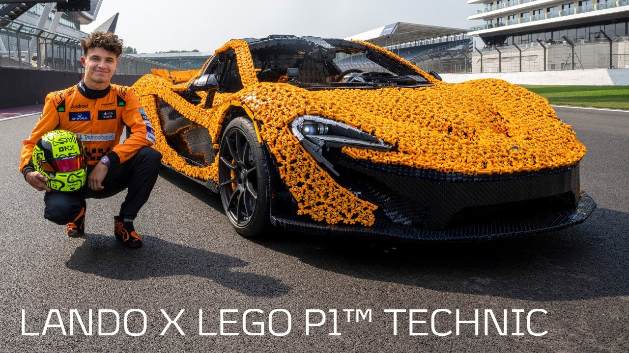 Lando Norris drives LEGO P1 at Silverstone