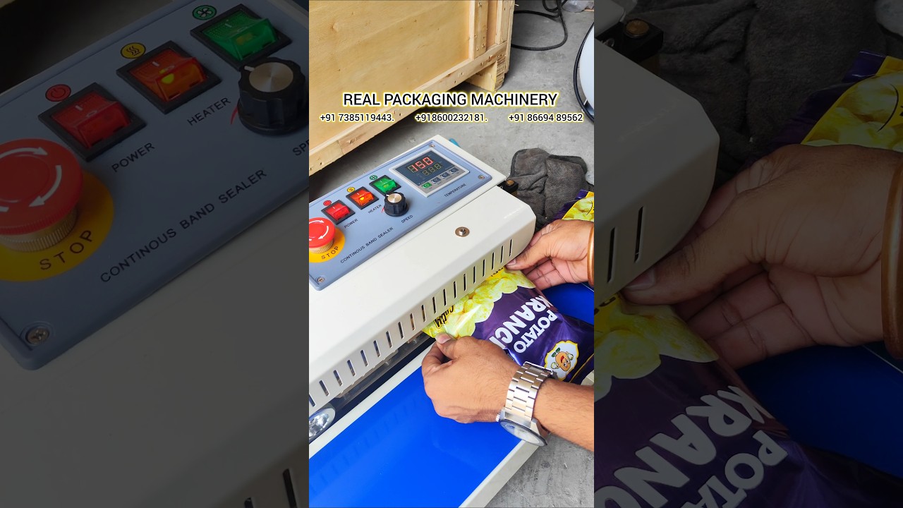 Pouch Packing Machine | Nitrogen Band sealer #pouchpacking #bandsealer #nitrogenpacking #