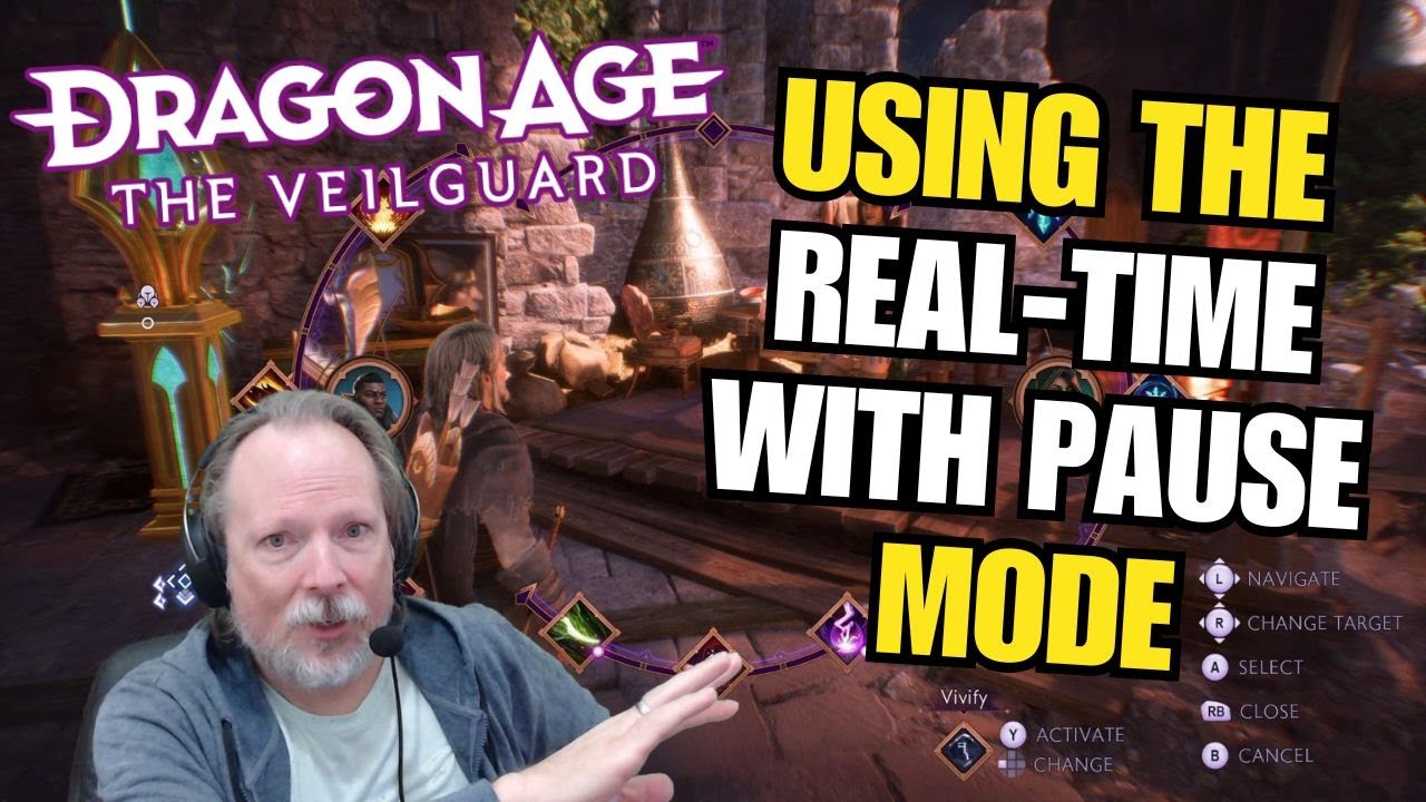 Playing Dragon Age: The Veilguard In Real-Time WIth Pause Mode on Console