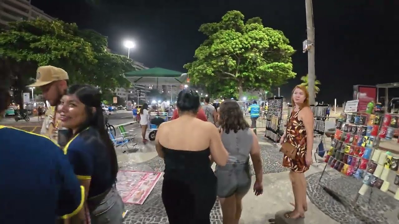 WALKING TOUR COPACABANA NIGHT TIME BRAZIL