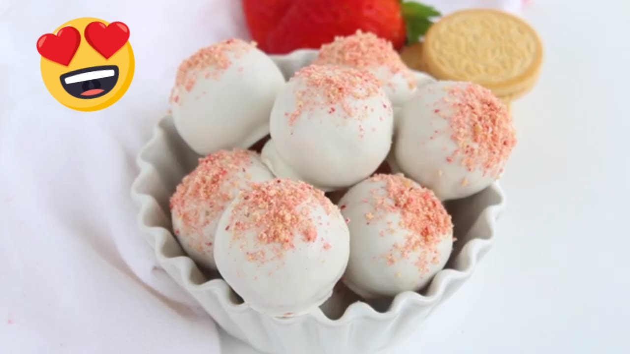 Strawberry Shortcake Truffles 🍓🍰