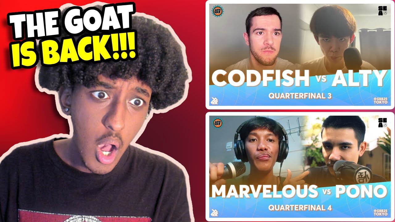 Yolow Reacts | Codfish vs Alty & Marvelous vs Pono | Oceania and SE Asian GBB25 Qualifier