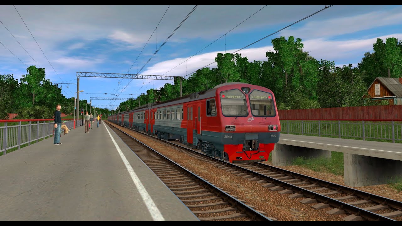 Запуск электропоезда ЭД4М-0322. Trainz Simulator 12
