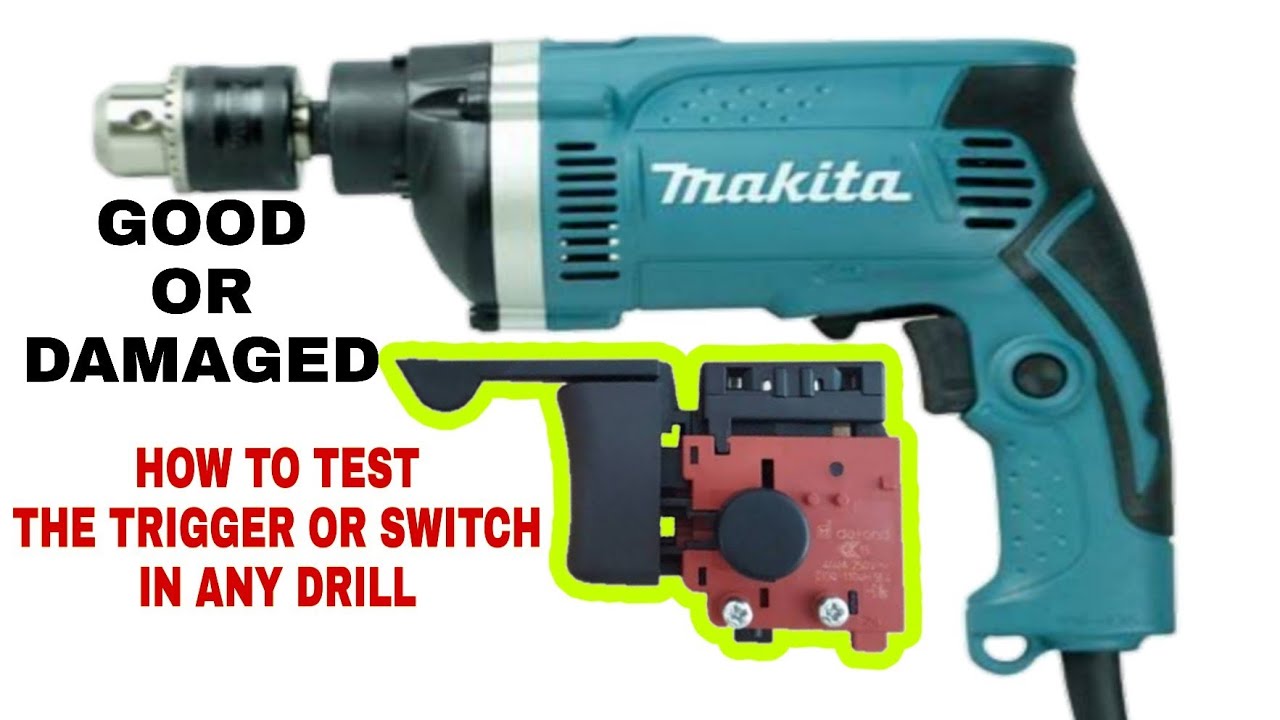 Test the trigger of impact drill and cordless and hand drill