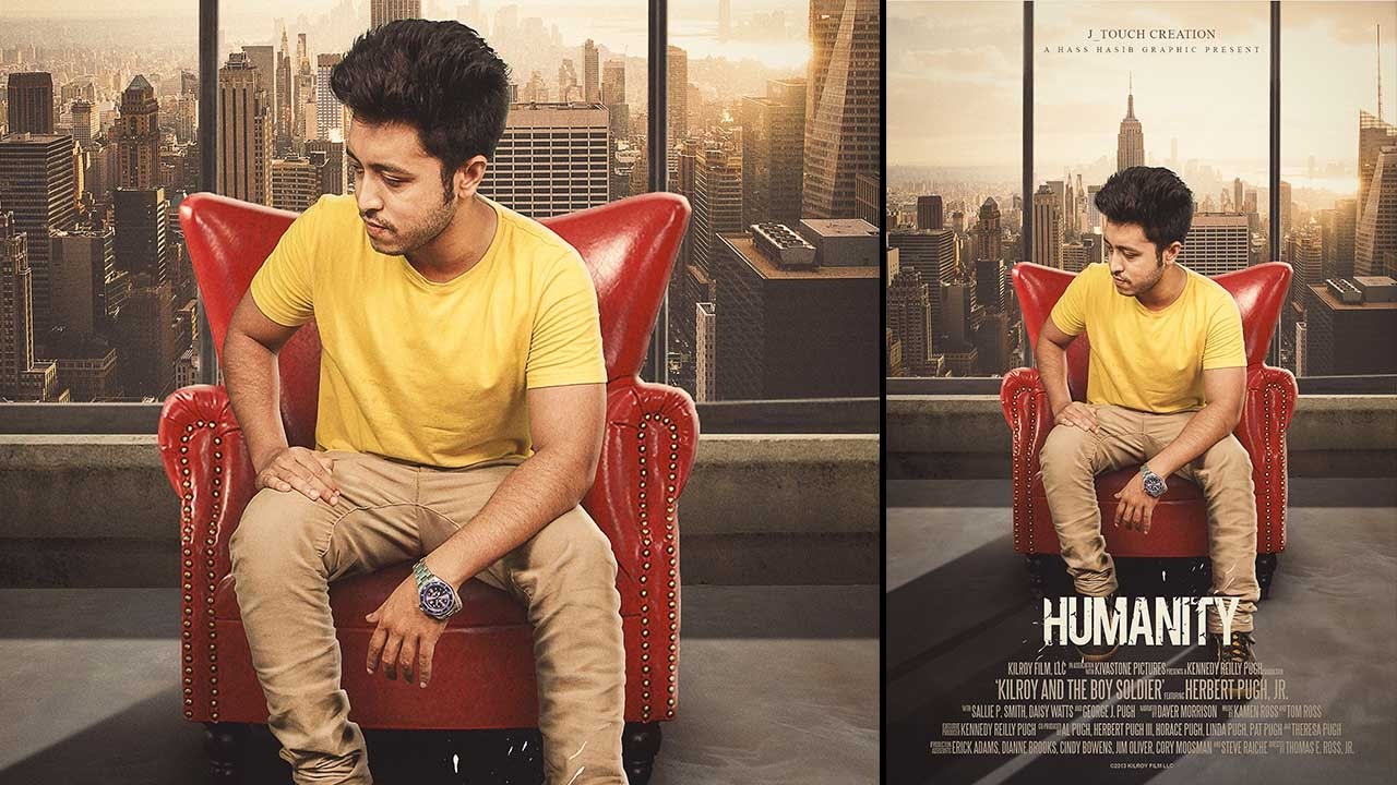 How To Create Movie Poster in Photoshop | HUMANITY Movie Poster Design