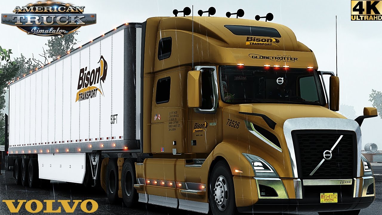 ATS | DLC LOUISIANA | VOLVO | Bison Transport Old | REALISTIC DRIVER | 4K #americantrucksimulator