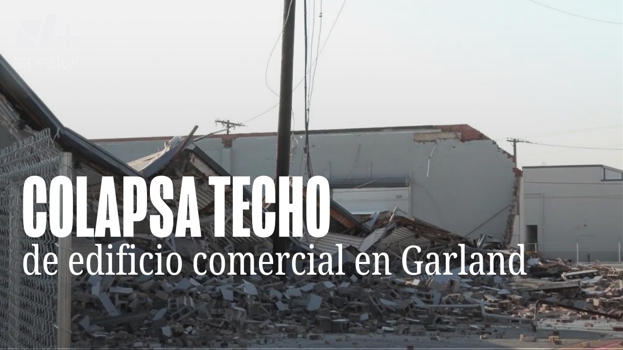 Colapsa techo de edificio comercial en Garland, siete personas salen a tiempo