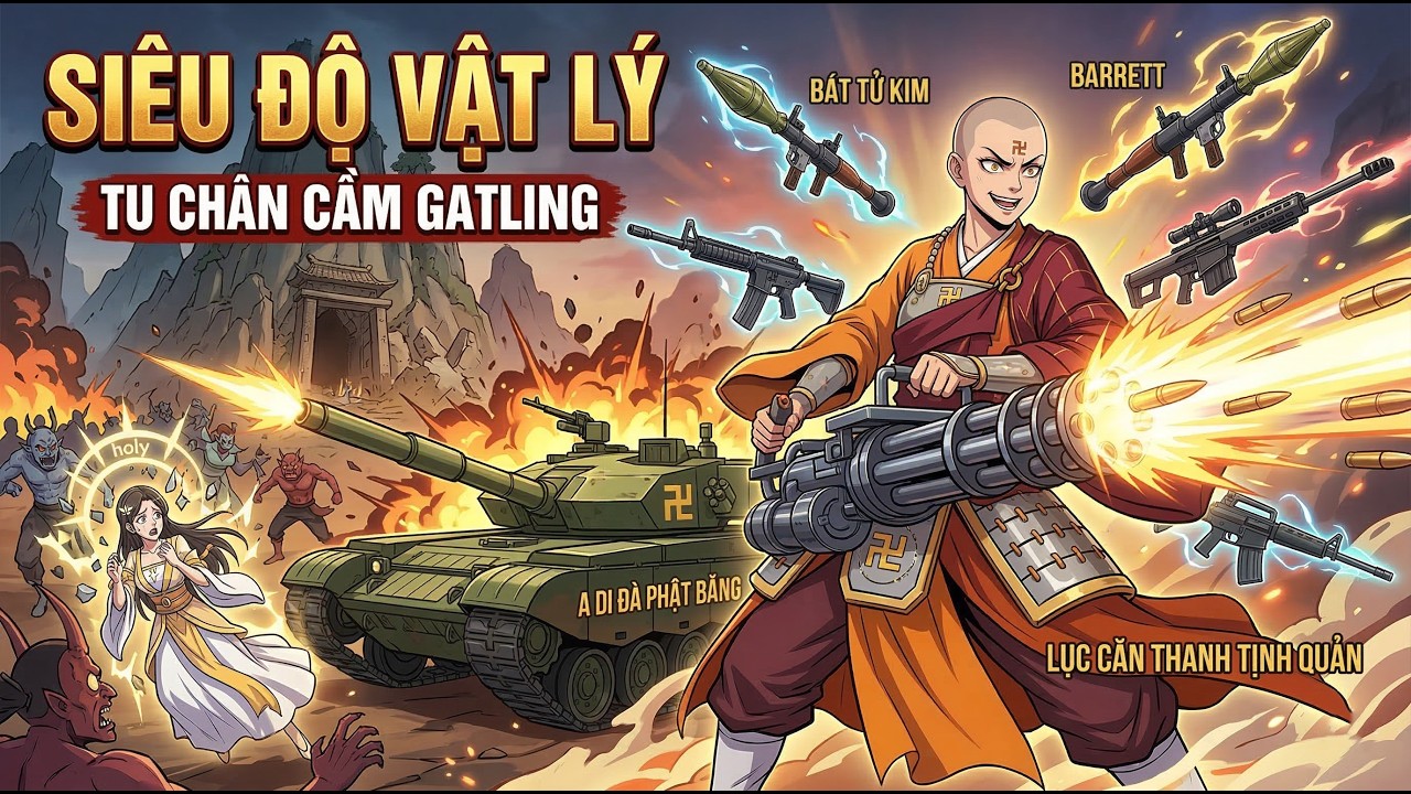 Nữ Phật Tử Tu Chân: Dùng Súng 6 Nòng & Xe Tăng Siêu Độ Yêu Ma | NGƯU VIETSUB