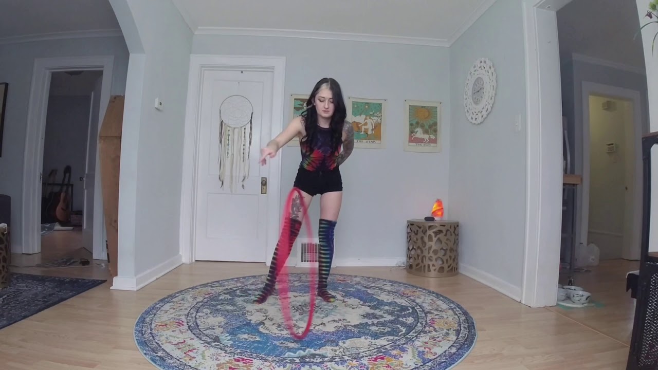 Advanced foot work  hula hoop combo