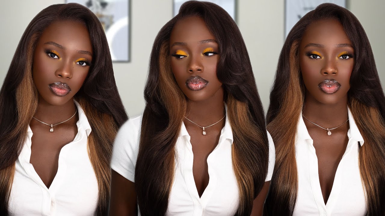 $40 Wig! | The Stylist Human Hair Blend HD Lace Front Wig Tastee Ft Samsbeauty | Okemute Ugwuamaka
