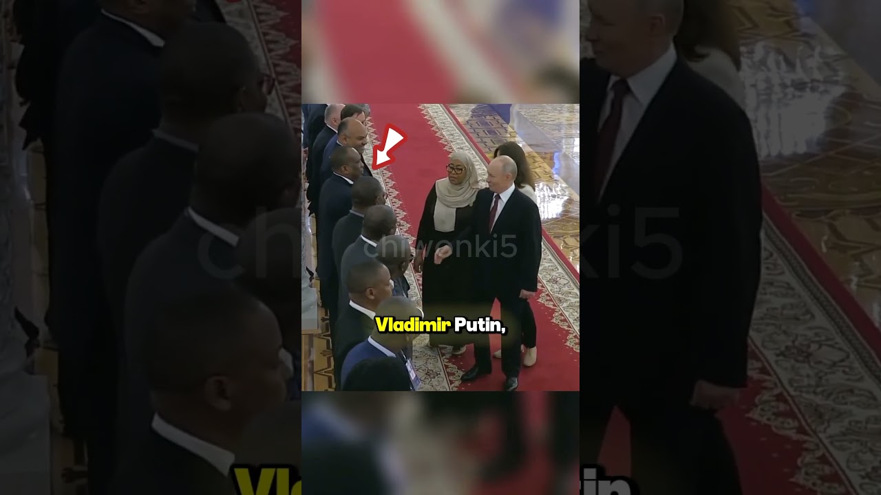 Putin Corrects a Tanzanian Minister Inverted Badge and Jacket. #putin #russia #warinukraine #shorts