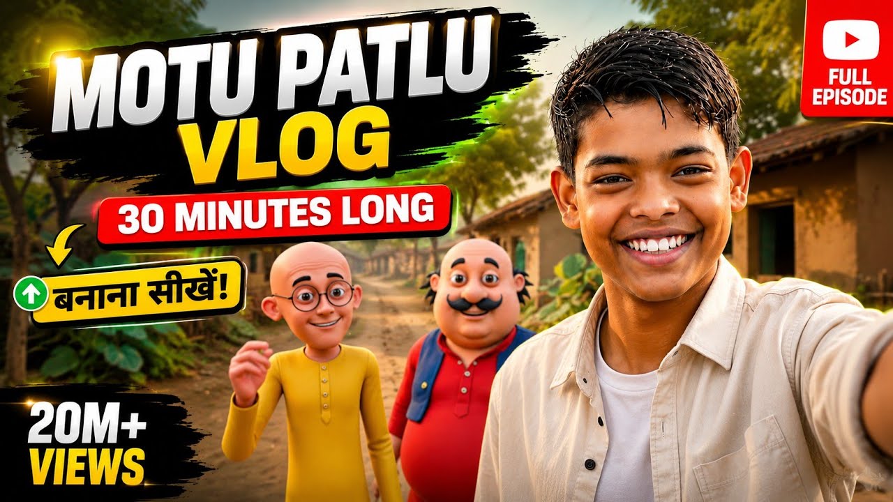 🔥 Motu Patlu Vlog Video Edit Kaise Kare? | Google Gemini Omni Future Full Tutorial (Hindi)