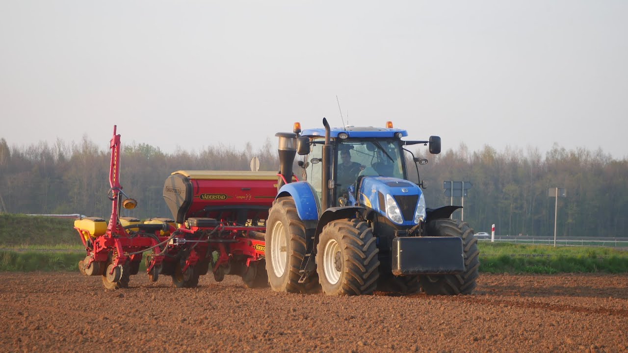 🇵🇱 Siew Kukurydzy 2023 ☆ New Holland t7070 ☆ Vaderstad Tempo f8 ☆
