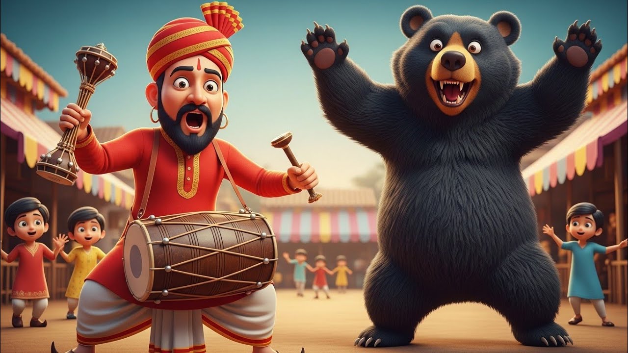 🎪 कालू मदारी आया 🐻 | Kalu Madari Aaya | Hindi Kids Rhymes | Damru Dhol Song | Kiddie Tunes TV |