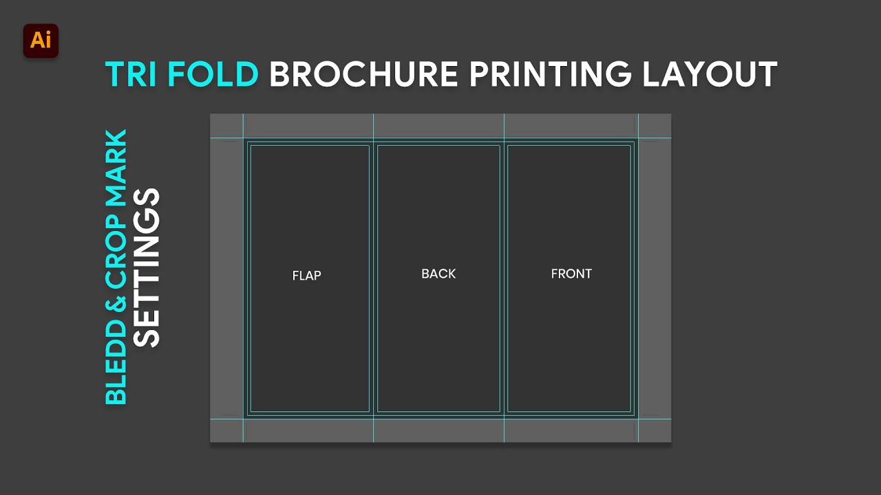 Tri Fold Brochure Printing Layout - Illustrator Tutorial