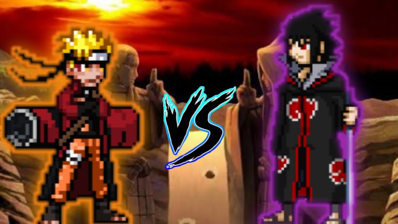 Naruto Sage Mode VS Sasuke Akatsuki in Jump Force Mugen 😱