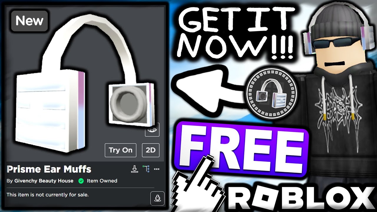 FREE ACCESSORY! HOW TO GET Prisme Libre Ear Muffs! (ROBLOX Givenchy Beauty House EVENT)