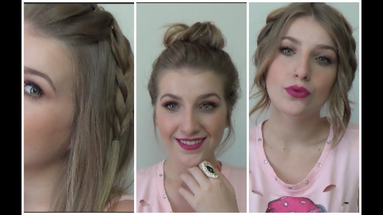 DIY ♡ 3 Penteados Fáceis em 5 minutos