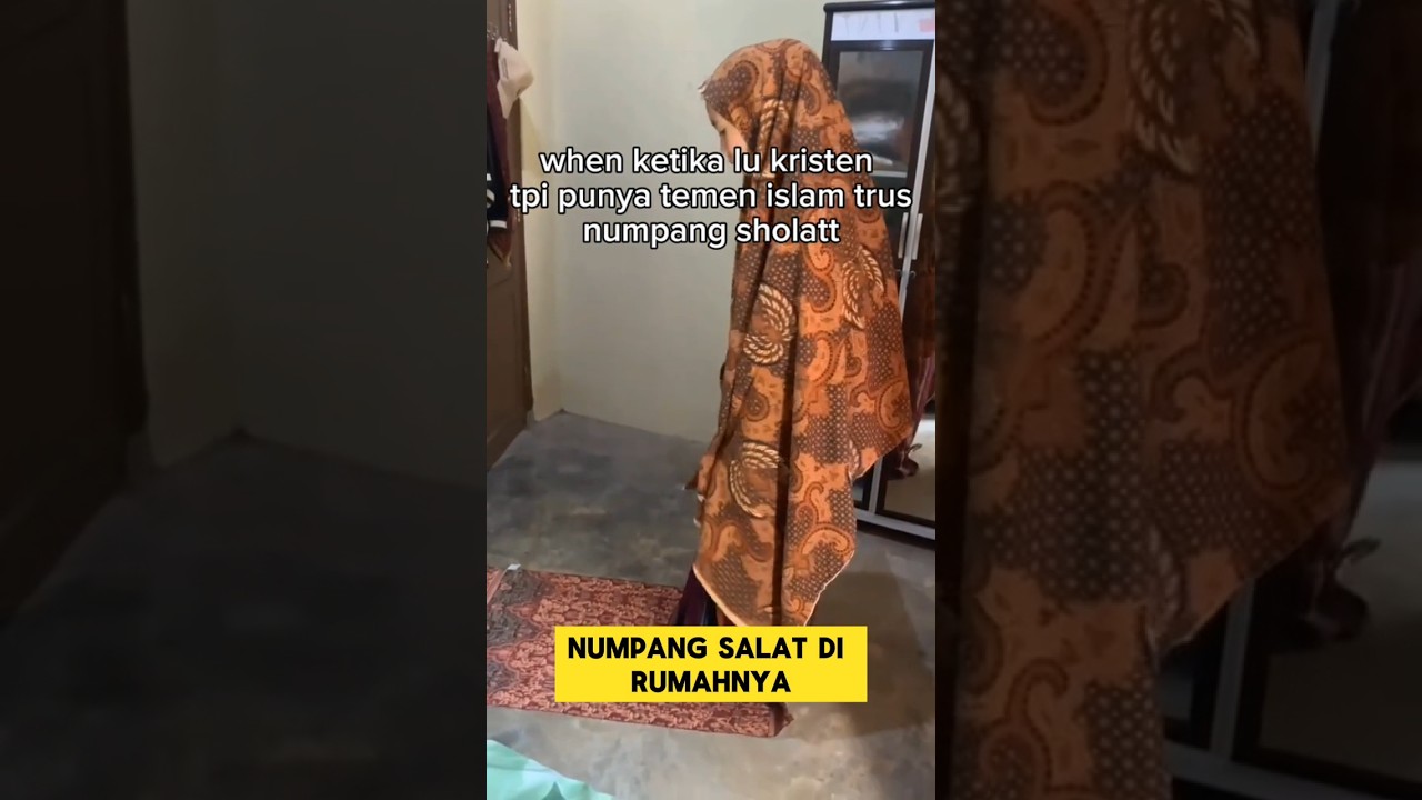 ketika punya teman Islam numpang sholat dirumah orang kristen ‼️ #islam #sholat #toleransi #kristen