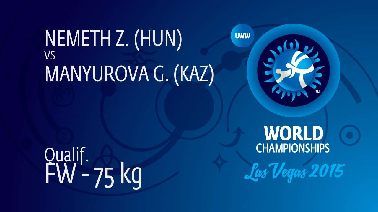 Qual. FW - 75 kg: G. MANYUROVA (KAZ) df. Z. NEMETH (HUN) by FALL, 6-0