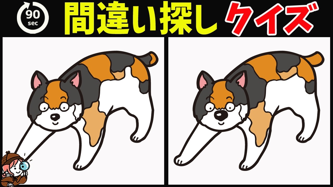 【間違い探しクイズ】無料脳トレ動画で脳が若返り！イラスト間違い探しで楽しく頭の体操【認知症予防/老化防止に最適】
