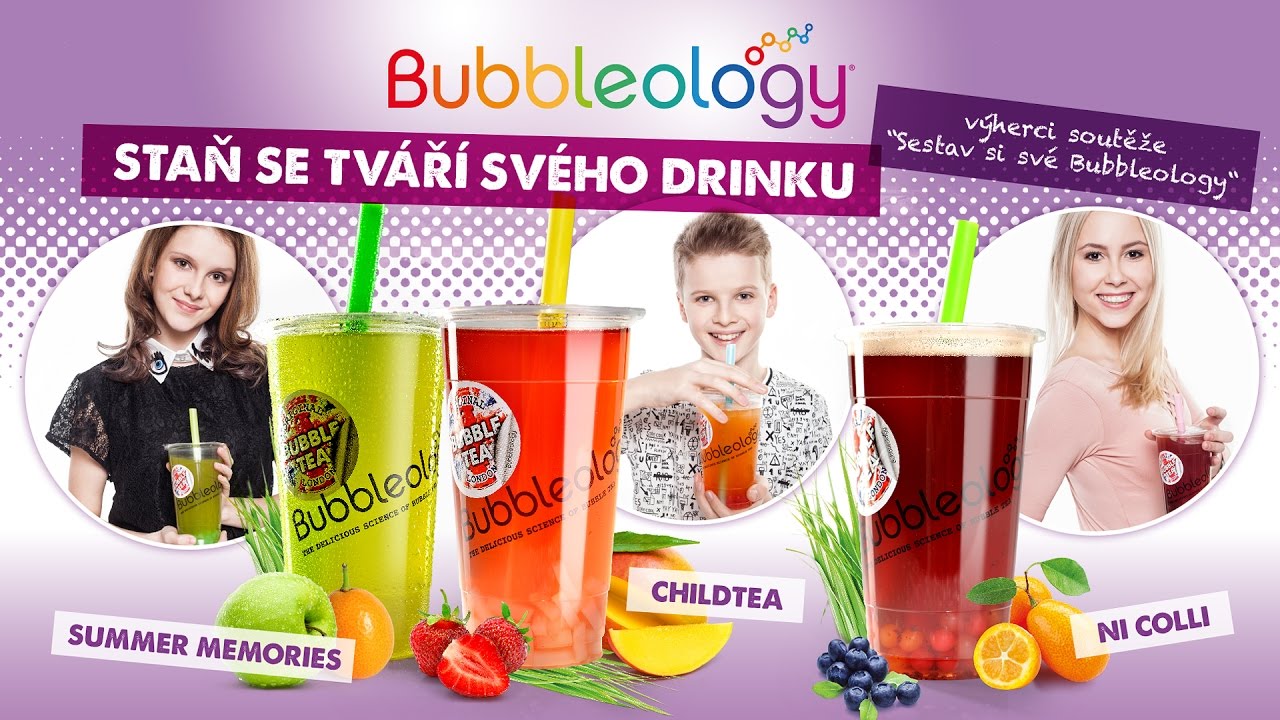 BUBBLEOLOGY | V&yacute;herci soutěže Staň se tv&aacute;ř&iacute; sv&eacute;ho drinku