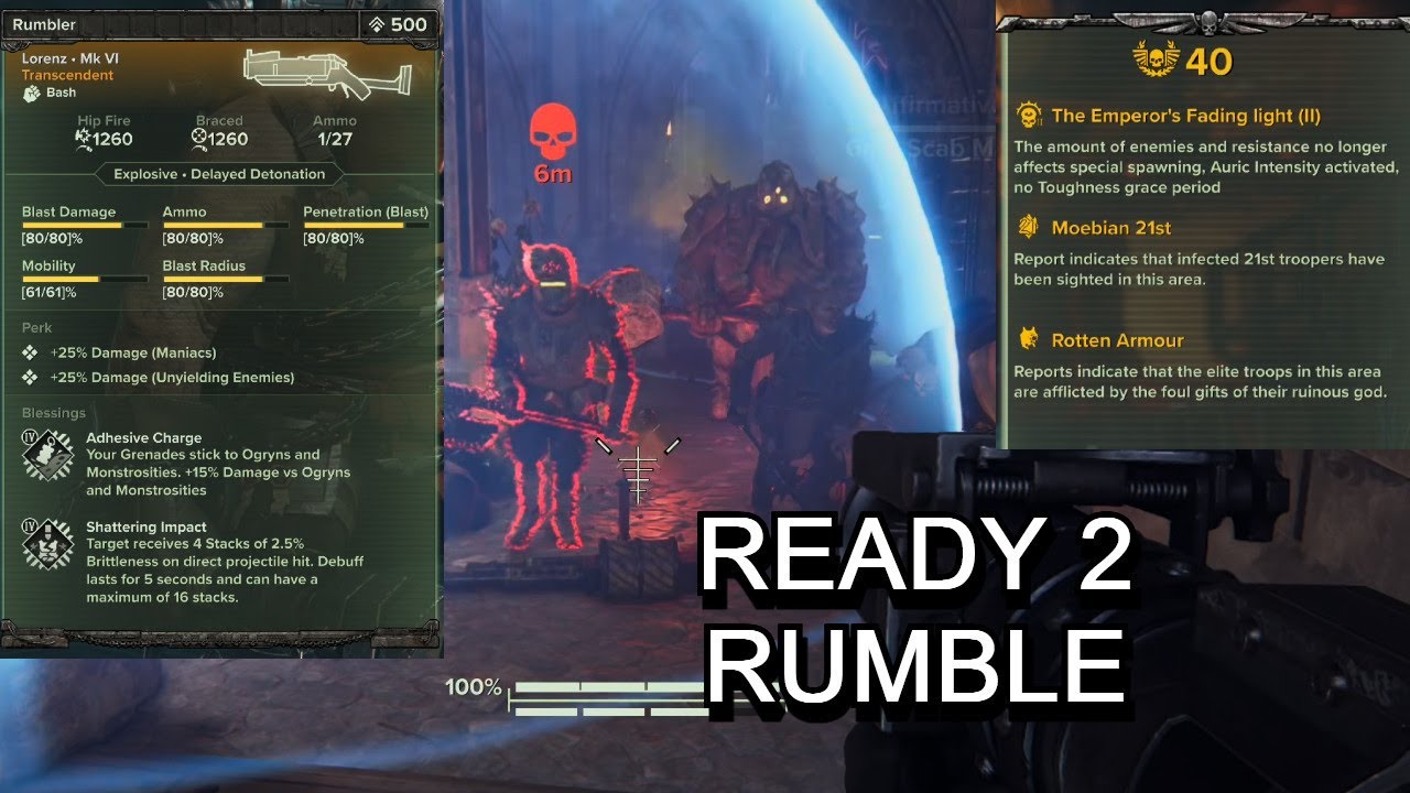 Rumbler Wrecks Rotten Armor [H40 Ogryn Gameplay + Build] - Darktide