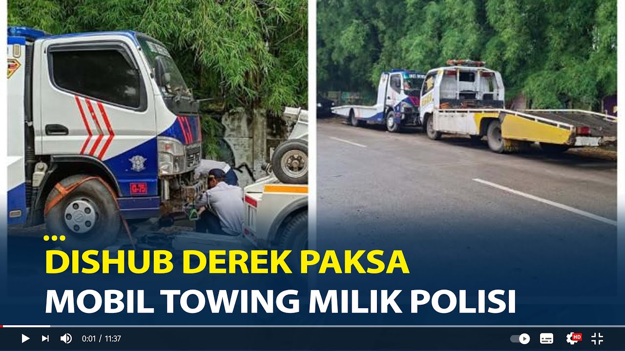 Dishub Derek Paksa Mobil Towing Milik Polisi, Dilaporkan Warga Parkir Sembarangan