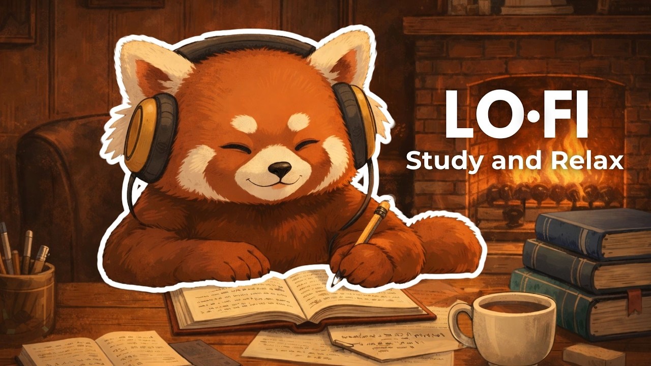 Cozy Red Panda Lofi ☕ Beats to Relax / Study / Work To