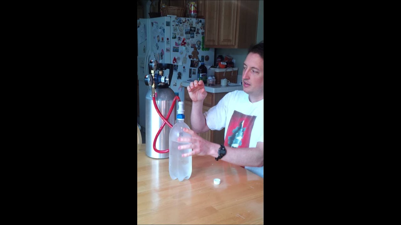 Homemade seltzer water, soda carbonation kit.