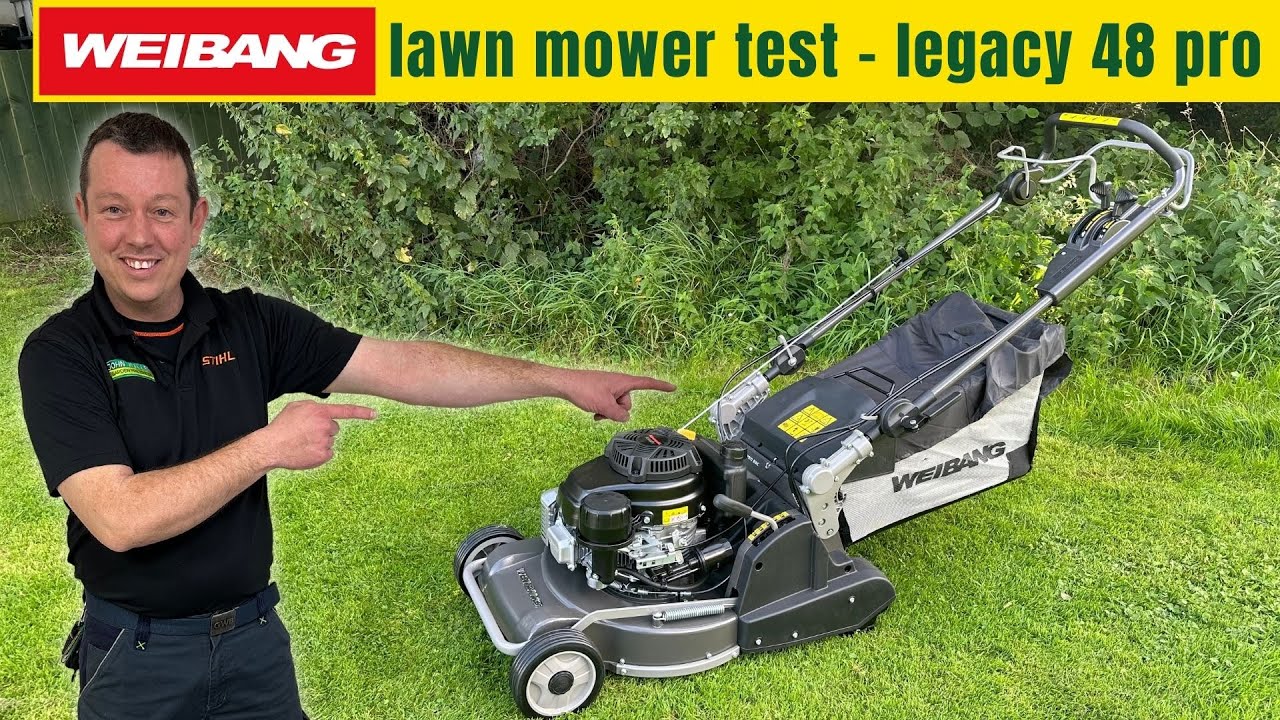 СМОТРИТЕ, КАК WEIBANG Legacy 48 Pro стрижёт газон полосами 👀! Тест и обзор роликовой газонокосилк...