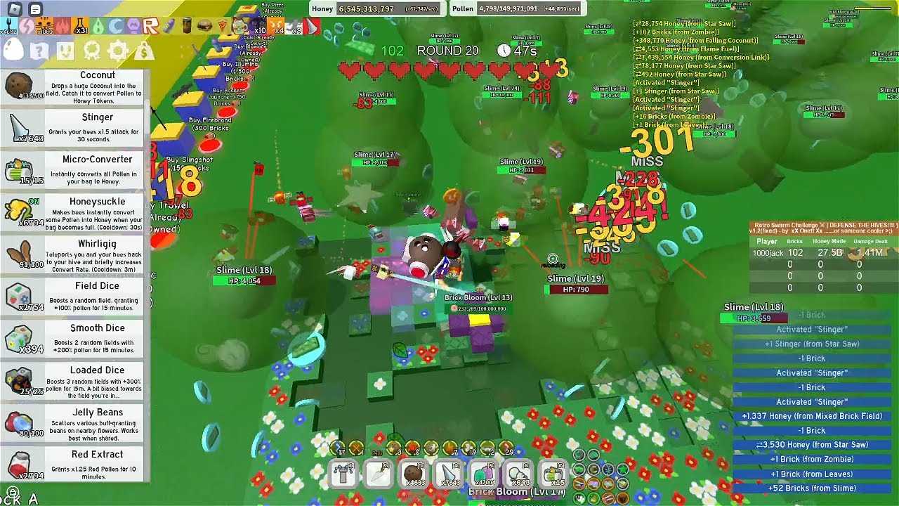 Roblox: The Classic - Bee Swarm Simulator - Retro Challenge Round 20 Solo