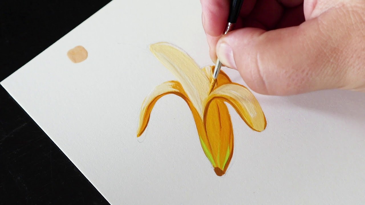 [Relaxing] 🍌Artist Paints a Banana | Fun | Satisfying | Gouache | Boelter Design Co.