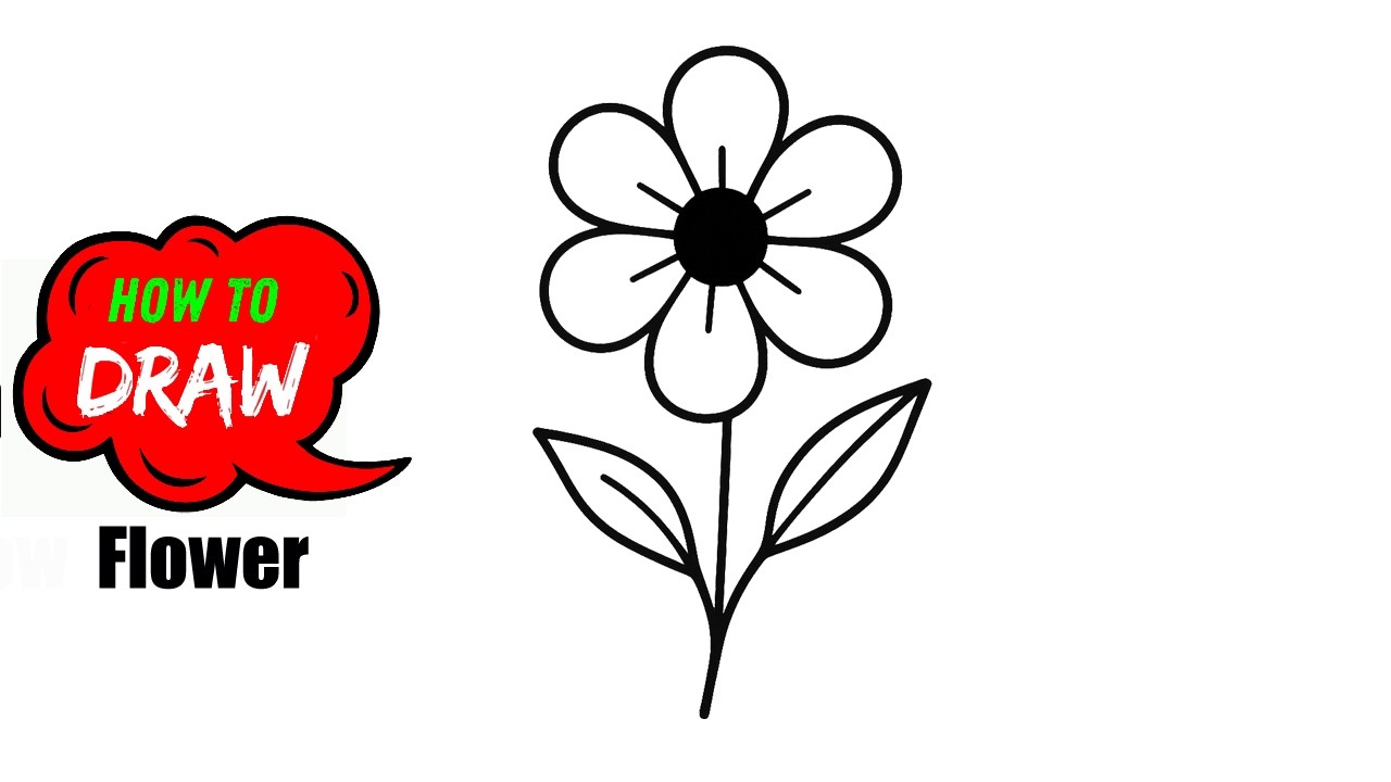 Simple Flower Drawing Tutorial 🌼 | Anyone Can Draw This!