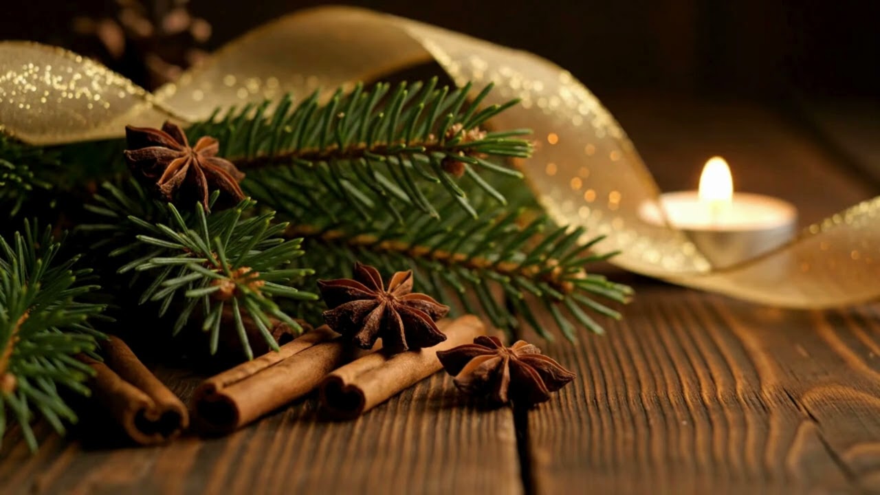 Cozy Luxury Cinnamon with Pine Still Life Tabletop