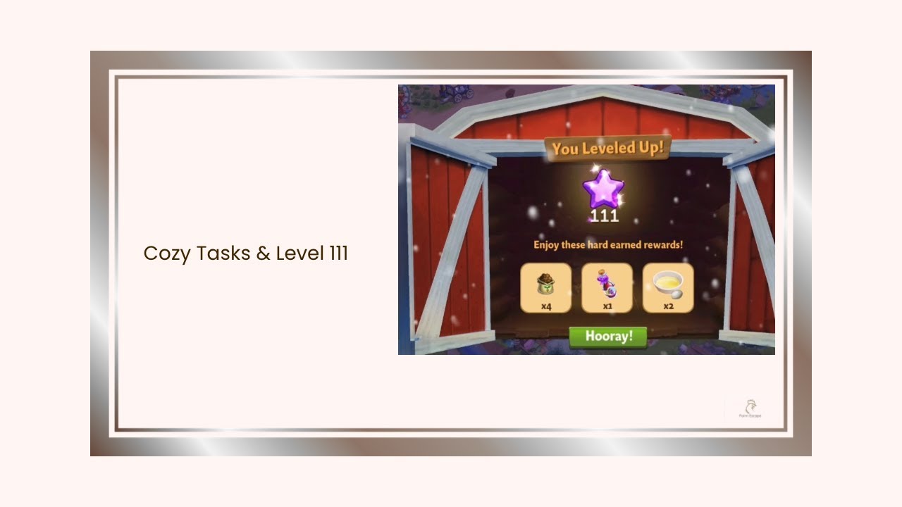 FarmVille 2: Country Escape | The Great Gift Gala Stage 2 | Cozy Tasks & Level 111 Milestone