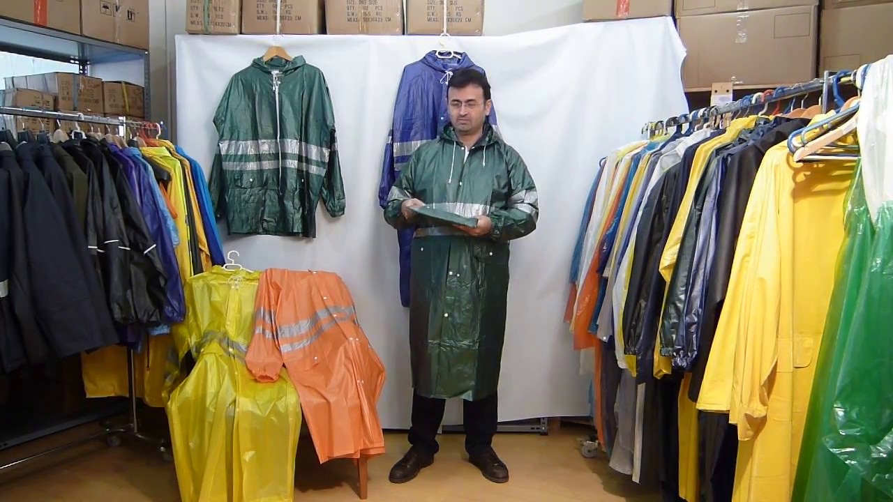 Reflekt&ouml;rl&uuml; Uzun Yağmurluk