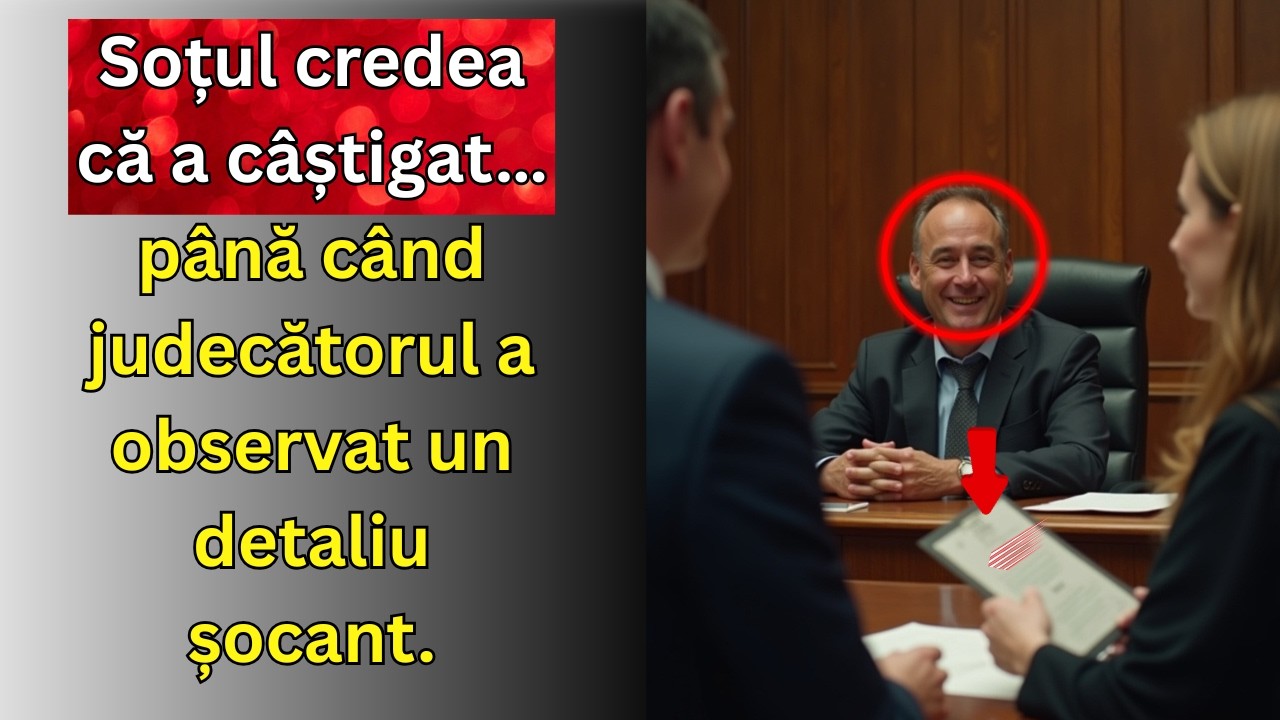 Soțul credea că a câștigat… până când judecătorul a observat un detaliu șocant.