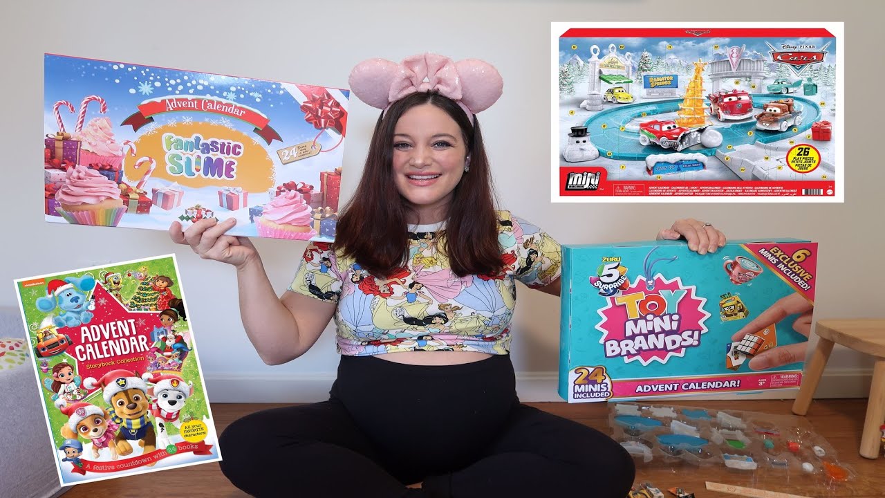OPENING 4 KIDS ADVENT CALENDARS | Disney. Mini Brands. Slime & Books | ADVENT CALENDAR WEEK (day 5)