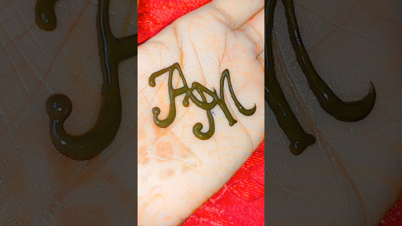 A❤️M letter mehndi design, AM letter tattoo design, AM letter mehndi #mehndi #shorts #viralvideo