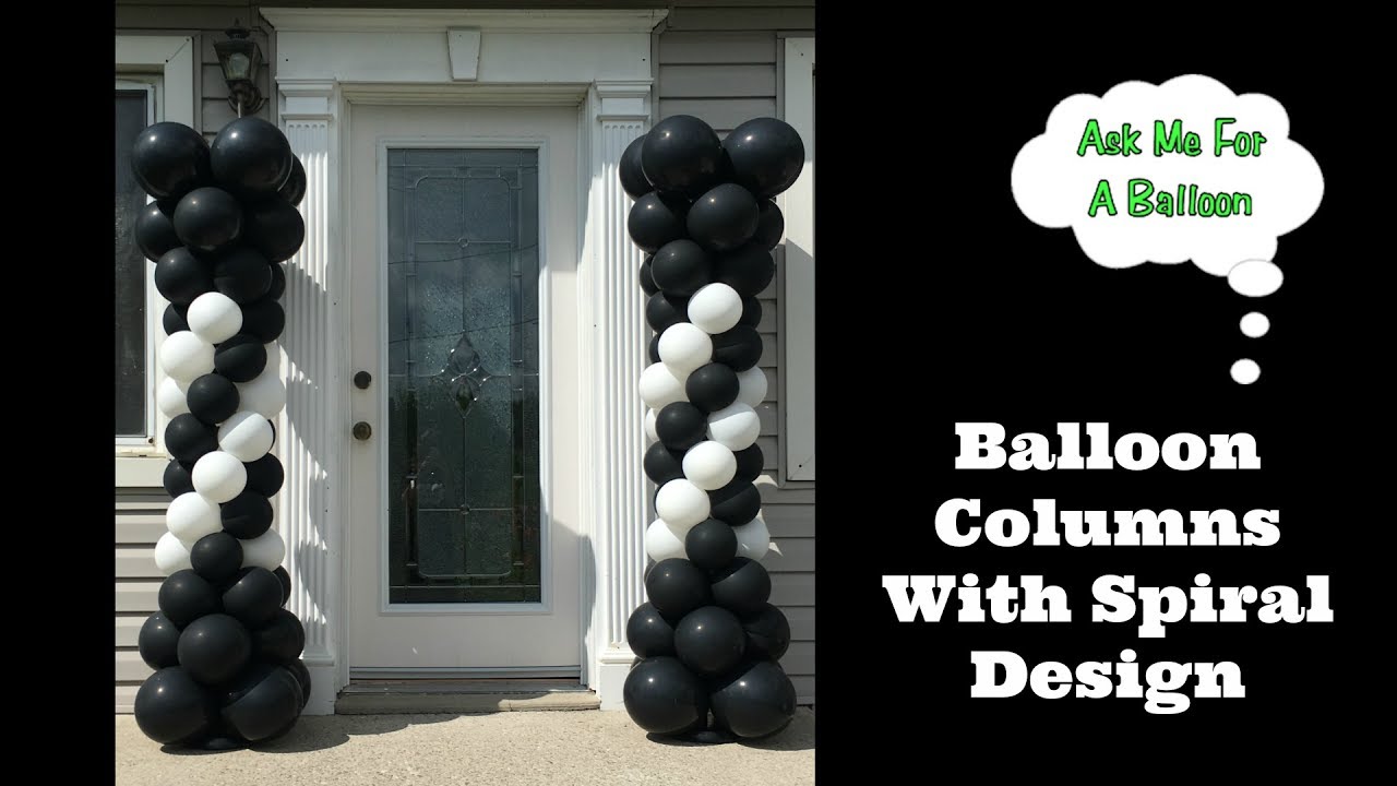 Balloon Columns With Spiral Design